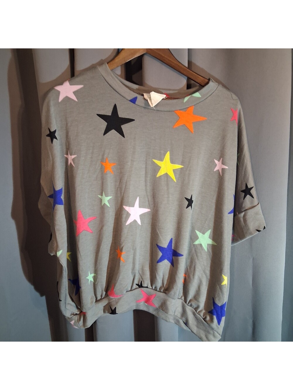 Fantastic Fan Oversized Star Print Top Medium
